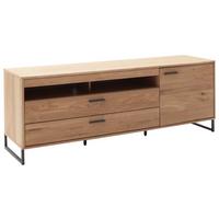 TV-Element Portland B: 184 cm Eiche Dekor - Eichefarben/Schwarz, Design, Holz/Holzwerkstoff (184/67/50cm) - Livetastic