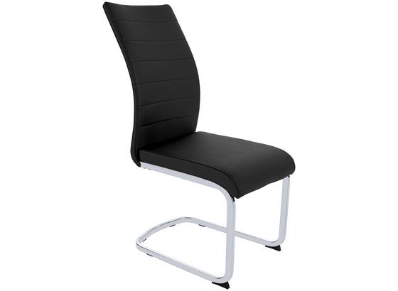 Schwingstuhl Dalia S - Chromfarben/Schwarz, KONVENTIONELL, Textil/Metall (43/98/60cm) Schwingstuhl Dalia S - Chromfarben/Schwarz, KONVENTIONELL, Textil/Metall (43/98/60cm)