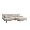 Ecksofa Drago mit Kissen Beige 290x166 cm - Wildeiche/Beige, MODERN, Textil (290/166cm) - MID.YOU