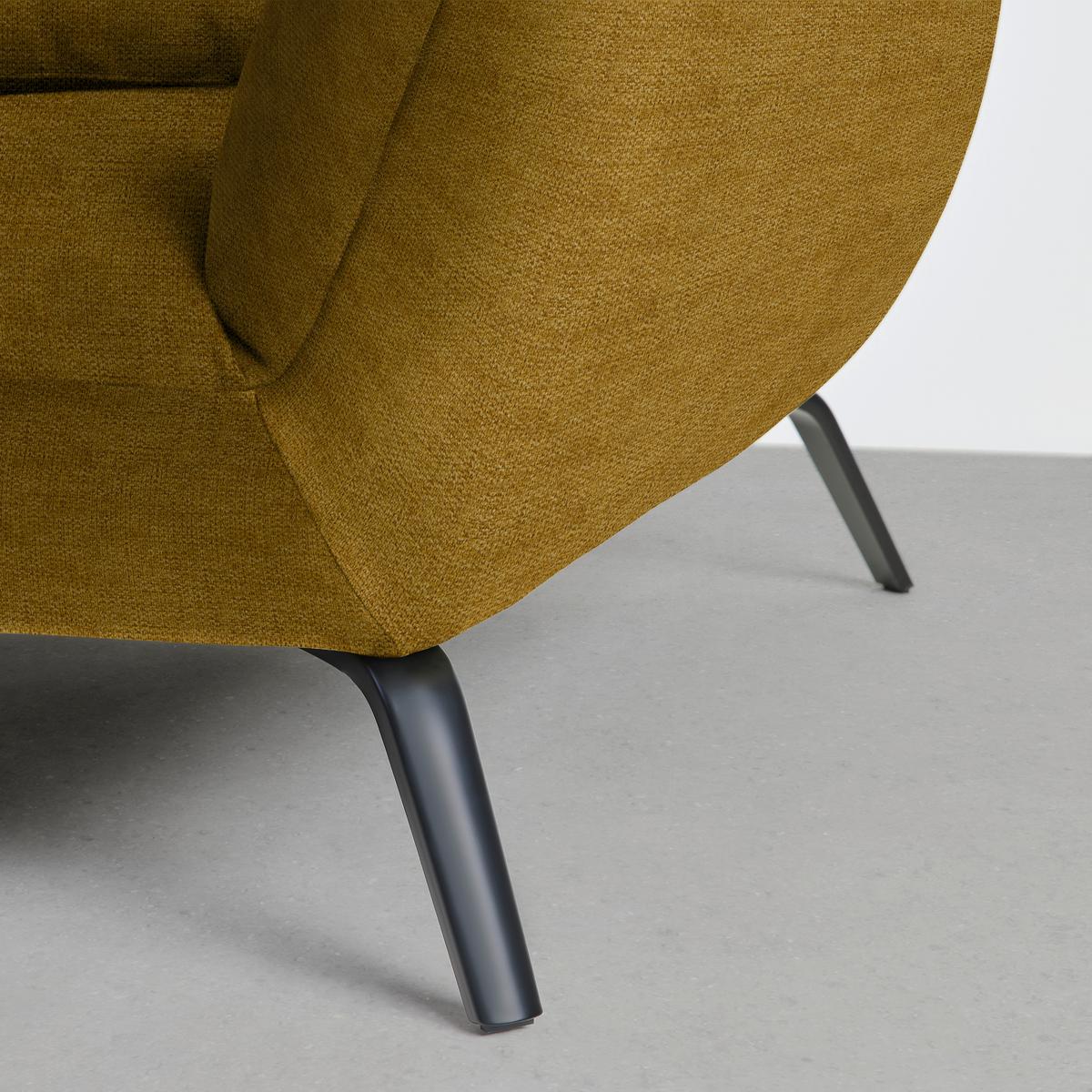 Rohová sedačka TRENDY, ľavá, horčicovožltá - horčicovožltá/čierna, Modern, kov/kompozitné drevo (250/93/310cm) - Premium Living