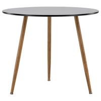 Esstisch Polar - Hellbraun/Schwarz, Design, Holzwerkstoff/Metall (90/90/75cm) - Livetastic