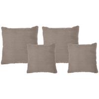 Zierkissenset Vouge Taupe, 4 Stück, B: 42 Cm - Taupe, KONVENTIONELL, Textil (42/53/42/53cm) - Livetastic