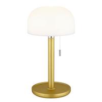 Akku-tischleuchte 21016m Norman - Messingfarben/Opal, KONVENTIONELL, Holz/Kunststoff (15/28cm) - Globo