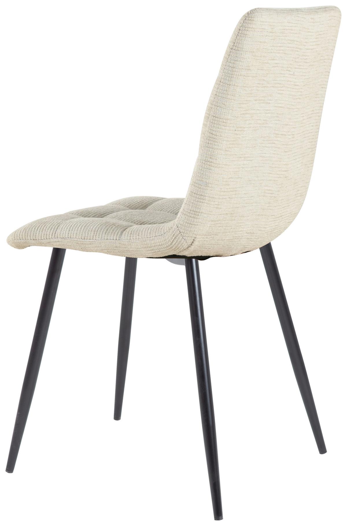 Vierfußstuhl Lech - Beige/Schwarz, KONVENTIONELL, Holz/Textil (45/88/55cm)