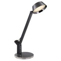 LED-Schreibtischlampe Ursino dimmbar Schwarz - Schwarz, Design, Kunststoff/Metall (48/17/51,5cm) - Globo