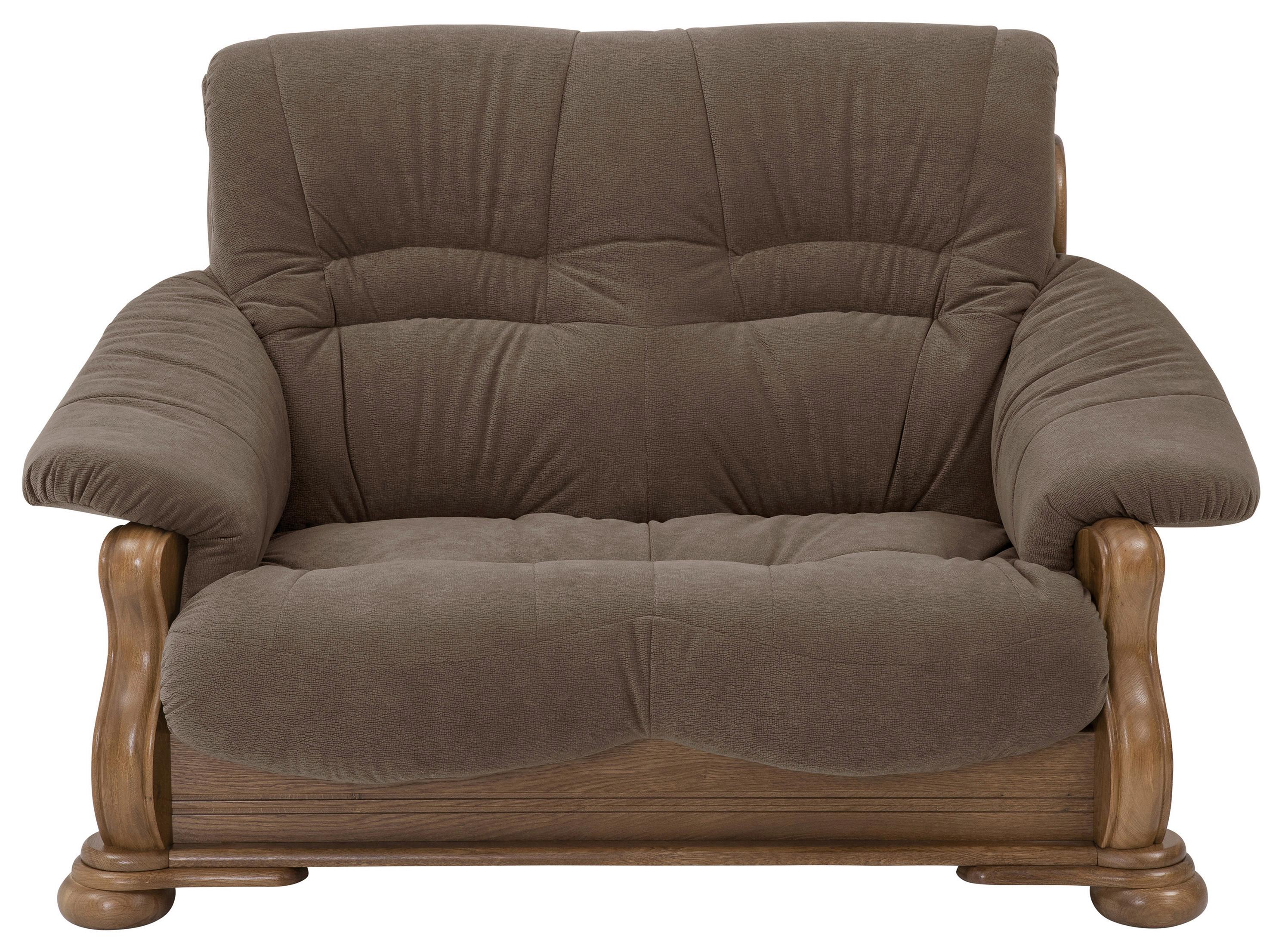 2-Sitzer-Sofa Tennessee Braun Aus Eiche Massiv