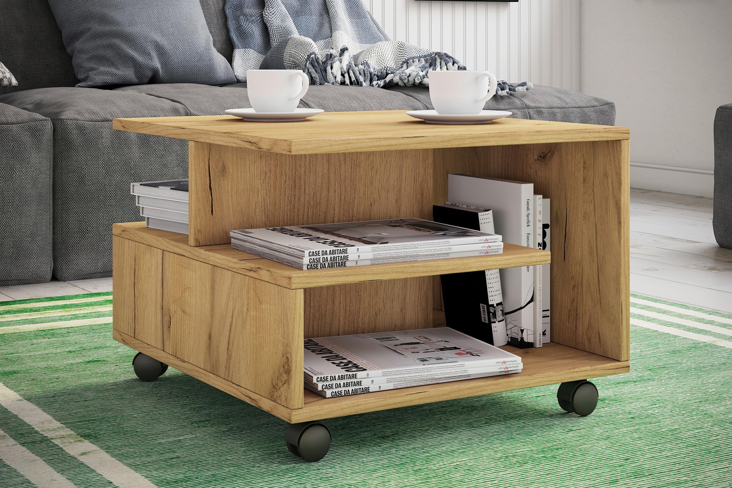 Couchtisch Stango Honigeiche Dekor - Honigeiche, Design, Holzwerkstoff/Kunststoff (50/50/40cm) - MID.YOU