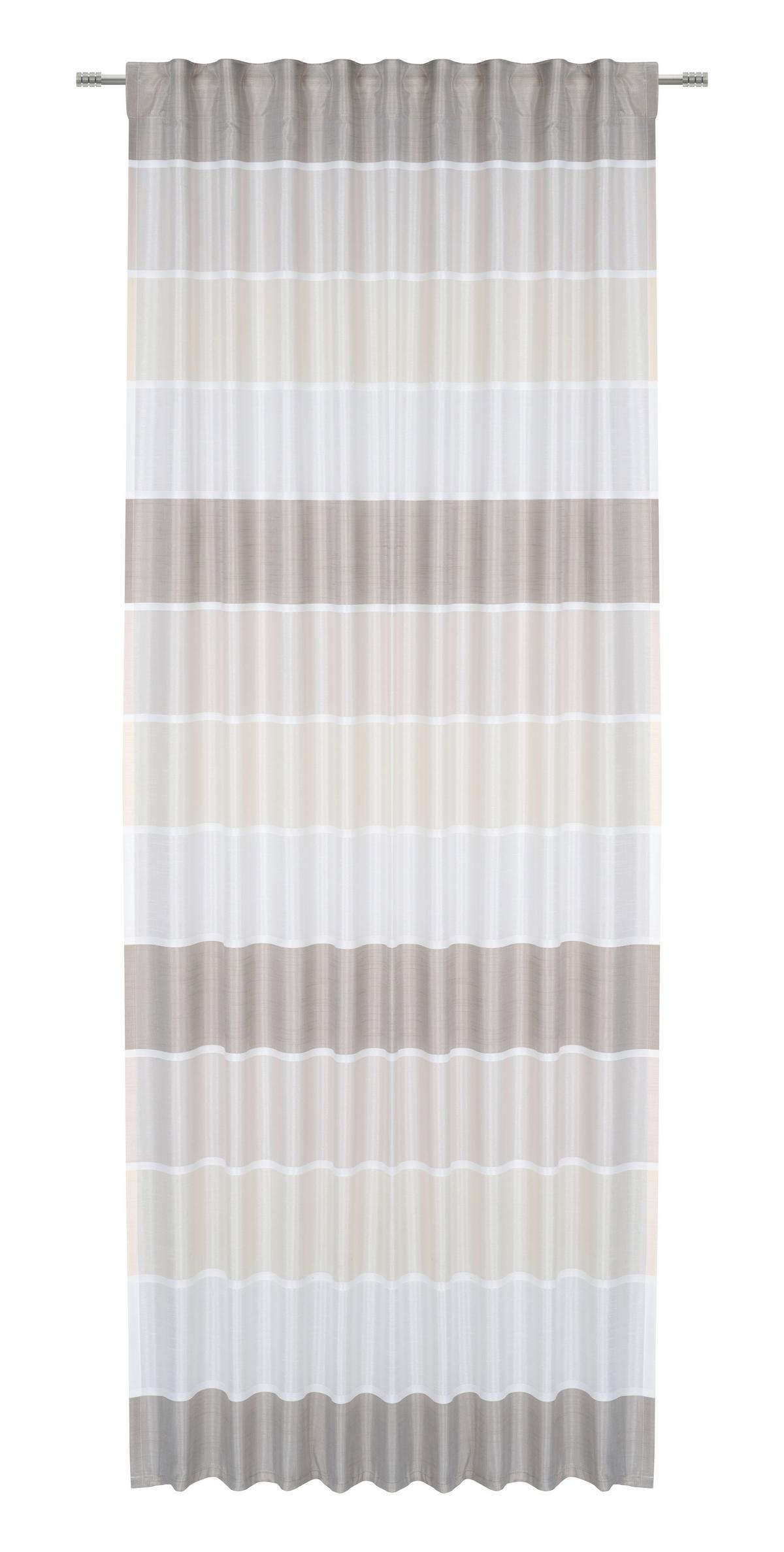 Készfüggöny Melina Kb. 135/245cm - bézs/barna, Romantik / Landhaus, textil (135/245cm) - James Wood