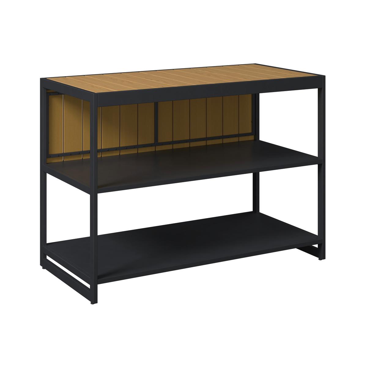 Outdoorküche Santiago I - Anthrazit/Naturfarben, Basics, Kunststoff/Metall (123/90/60cm) - Beldano