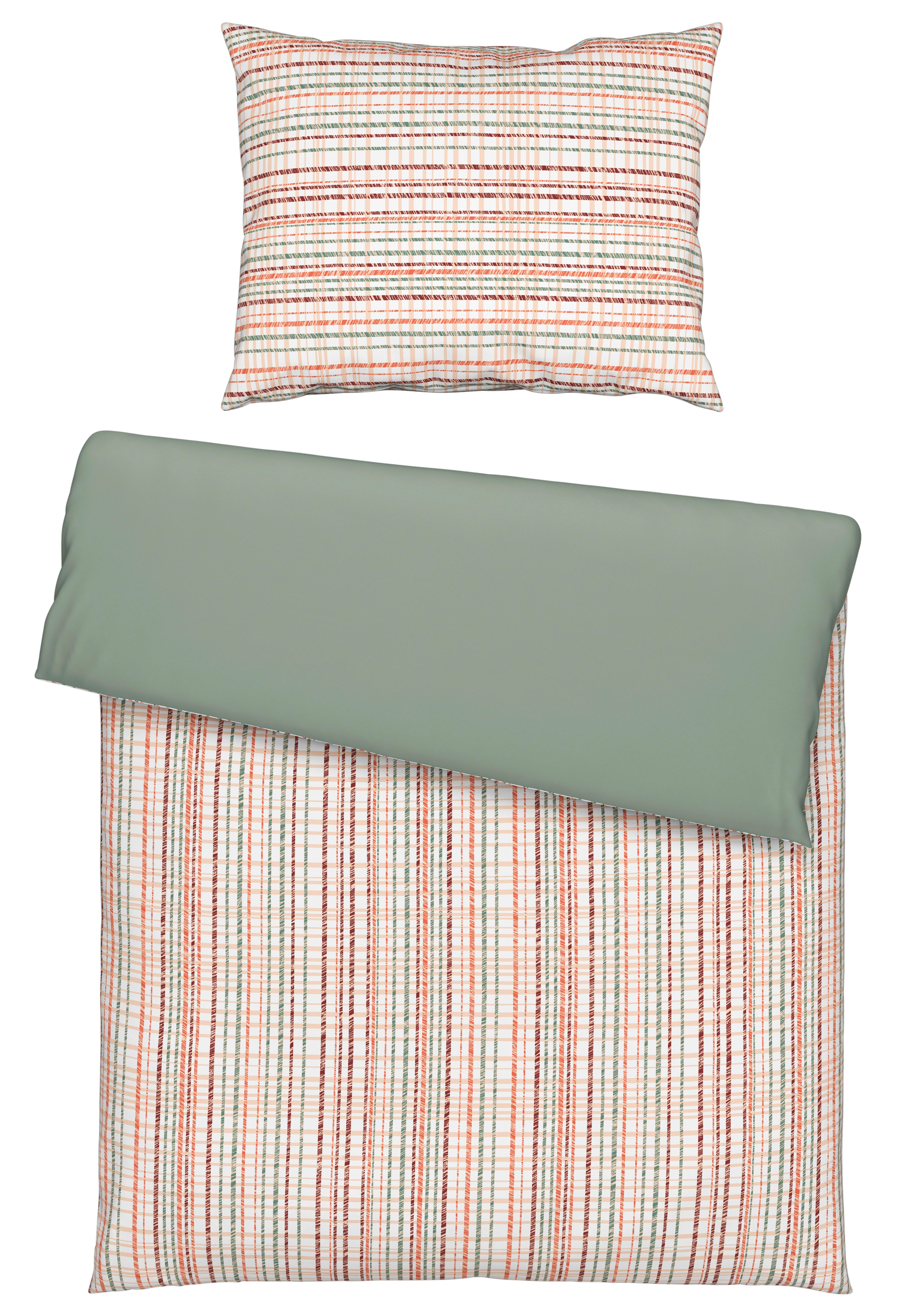 Obojstranná Posteľná Bielizeň Carolin Wende, 140/200cm - zelená/ružová, textil (140/200cm) - Modern Living