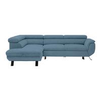 Rohová sedačka RAVEN, levá, tmavě modrá - černá/tmavě modrá, Moderní, kov/textil (198/257cm) - Mömax