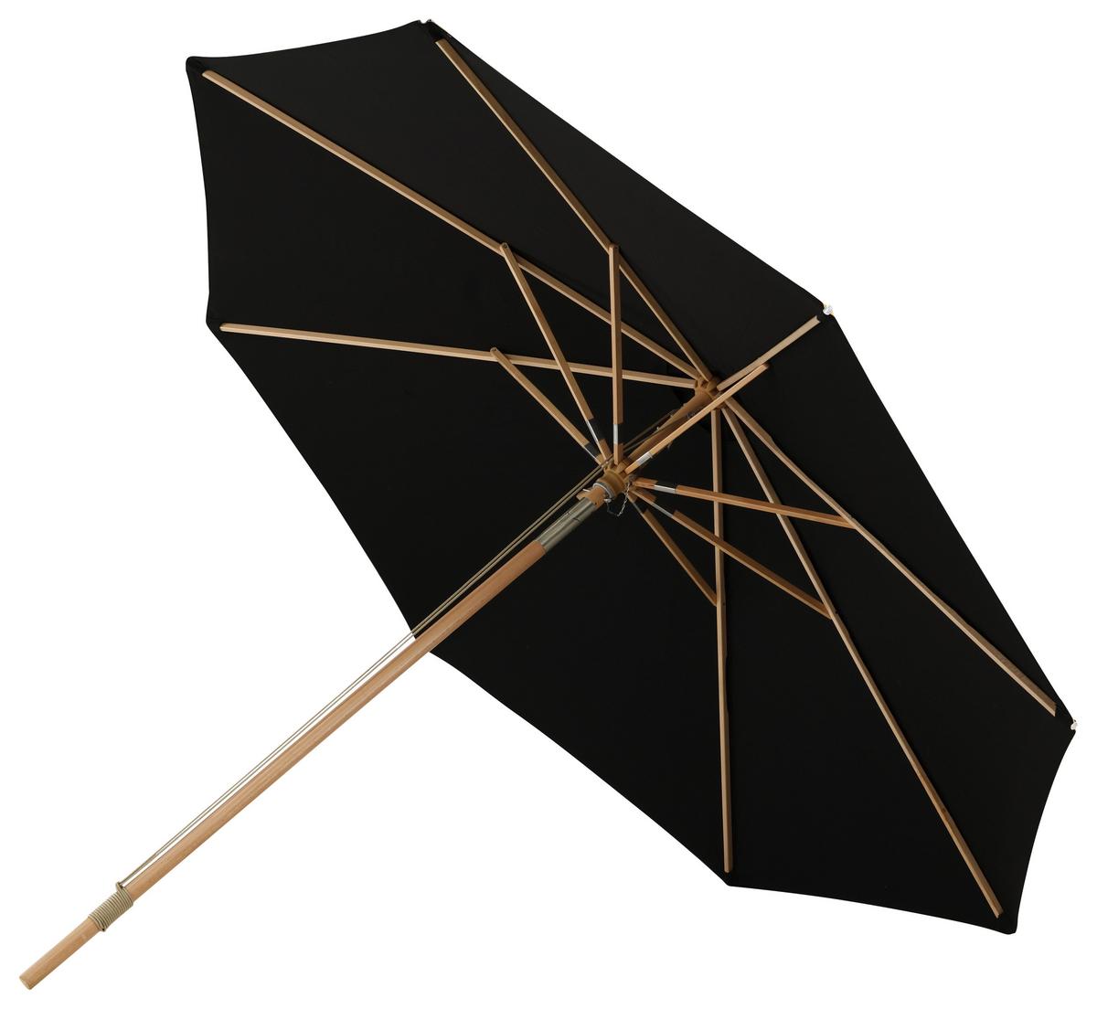 Sonnenschirm Nypo DM: 330cm H: 258cm Schwarz - Schwarz, KONVENTIONELL (330/258/330cm) - Gardenson