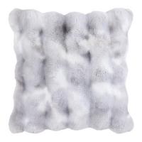 KOŽUŠINOVÝ VANKÚŠ SVEA - sivá, textil (45/45cm) - Premium Living