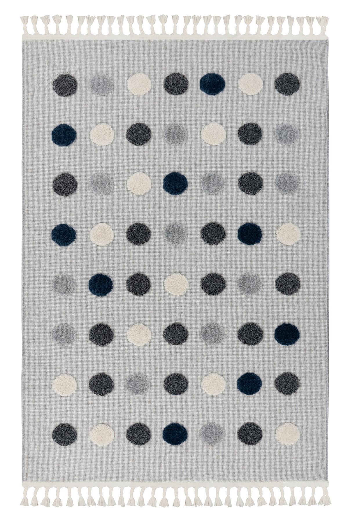 Flachwebteppich My Fano 394 Dots 160x230 - Multicolor/Schwarz, Basics, Textil (160/230cm) - Obsession