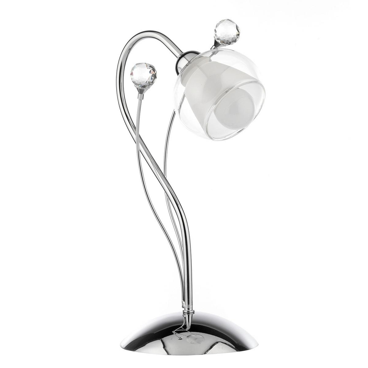 Tischleuchte 4775/l - Chromfarben, KONVENTIONELL, Glas/Metall (23/35cm)