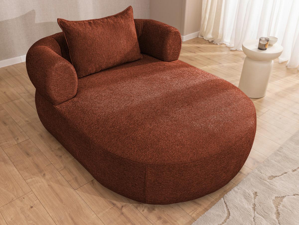 Xxl-sessel Ferro Rostfarben B: 122 Cm - Rostfarben/Schwarz, Design, Textil (122/76/156cm) - Livetastic