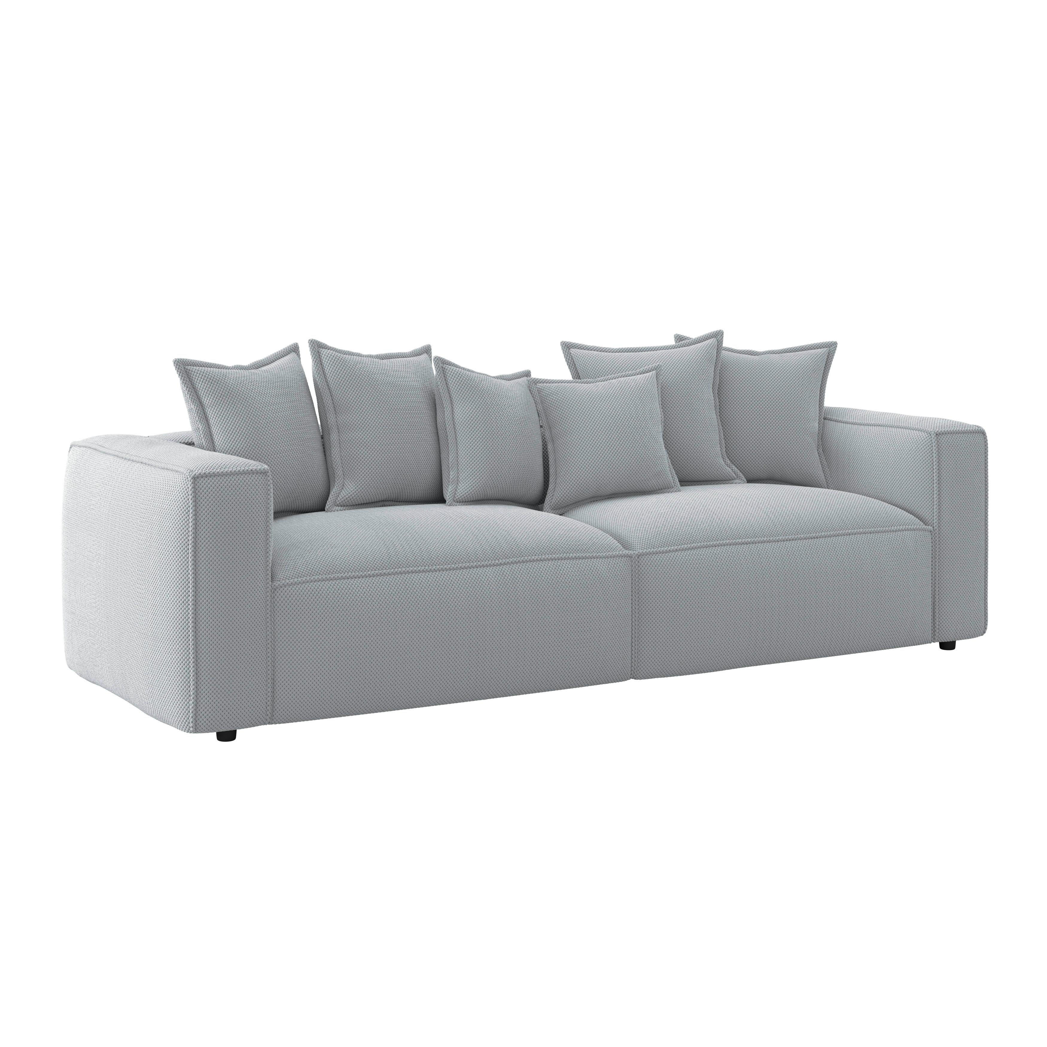 POHOVKA BIG SOFA COWBOY - černá/světle šedá, Moderní, textil (280/72/109cm)