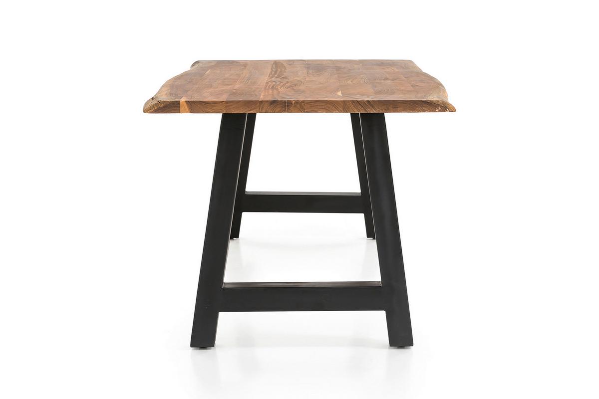 Esstisch Naturfarben/schwarz B: 140 Cm - Schwarz/Naturfarben, MODERN, Holz/Metall (140/80/76,5cm) - Livetastic