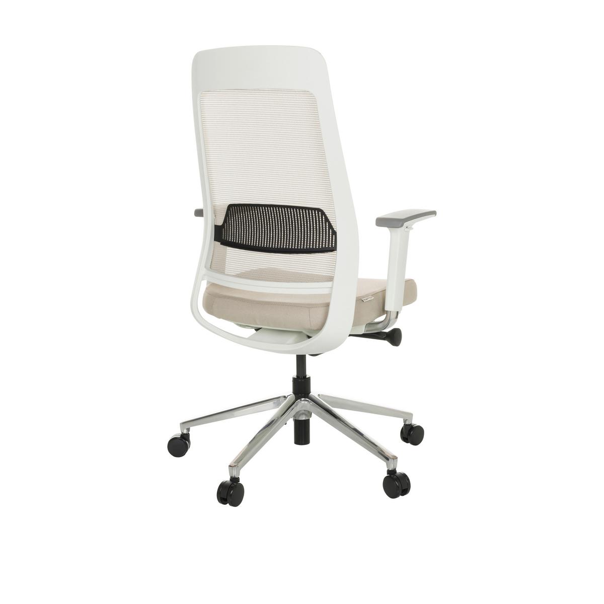 Bürostuhl Chiaro T2 Mit Wippfunktion Beige/Weiß - Beige/Weiß, MODERN, Kunststoff/Textil (67/118/63cm) - MID.YOU