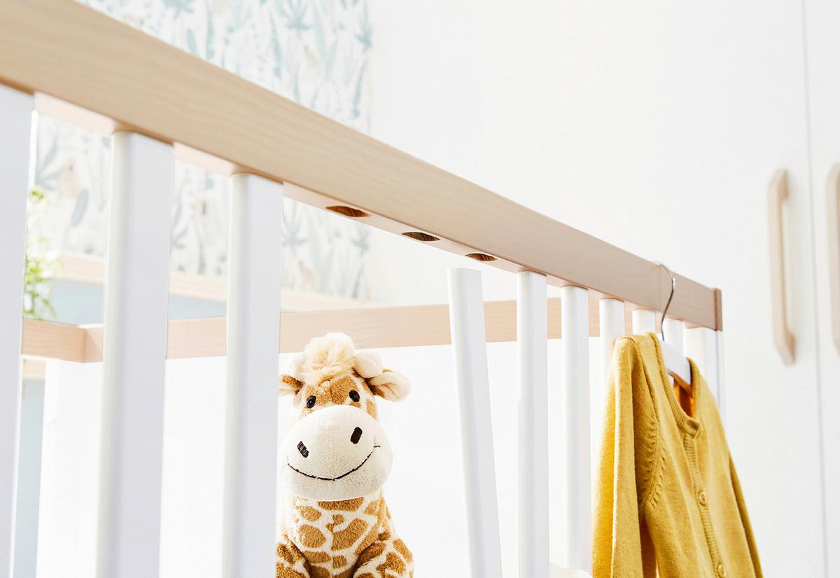 Babyzimmer 100061bg Light - Ahornfarben/Weiß, Design, Holzwerkstoff - Pinolino