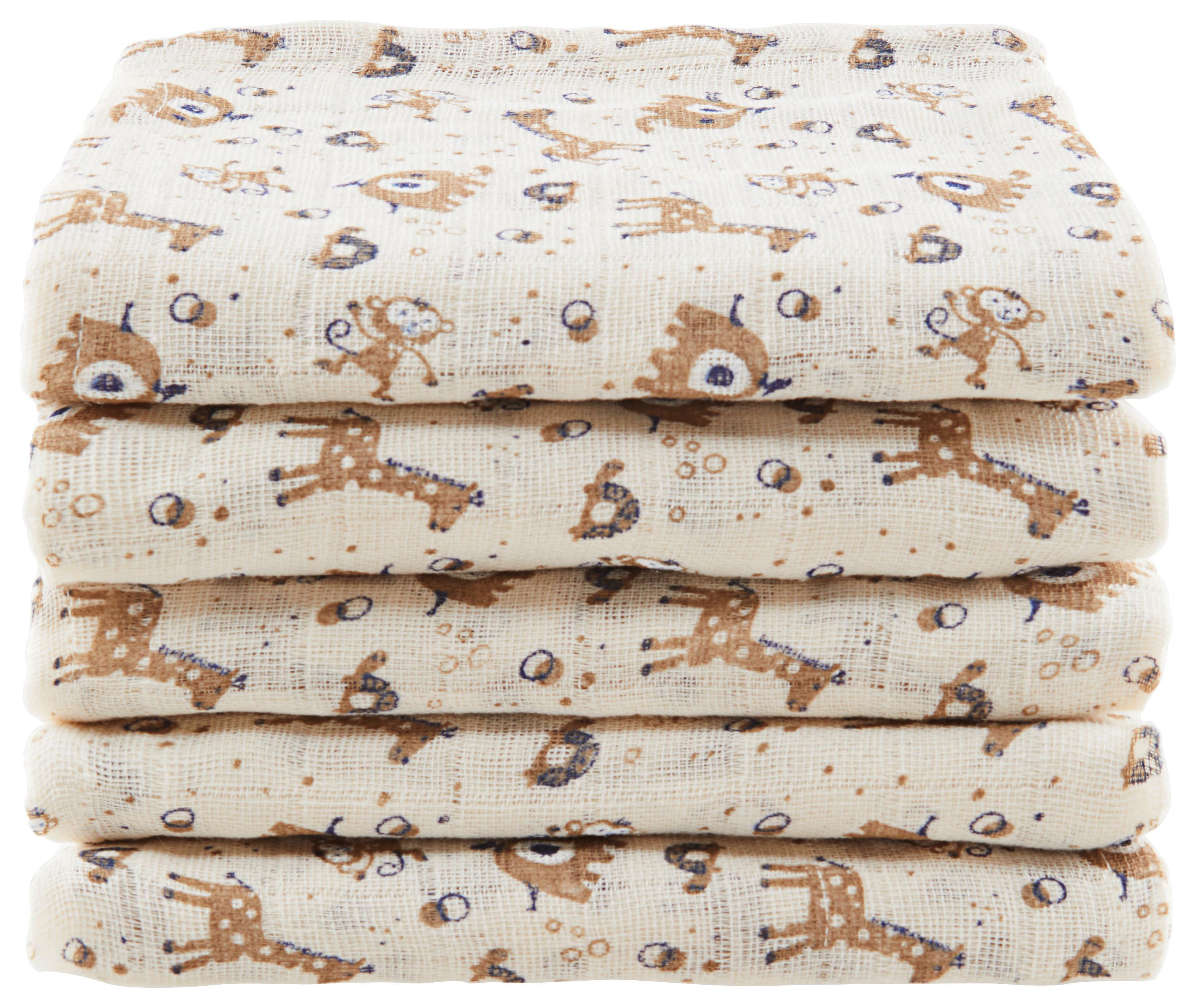 Stoffwindel Maja - 5er Pack - Beige, KONVENTIONELL, Textil (60/60cm) - BUNINO
