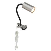 Klemmleuchte 57911k - Schwarz/Nickelfarben, Basics, Kunststoff/Metall (10/5,5/41,5cm) - Globo