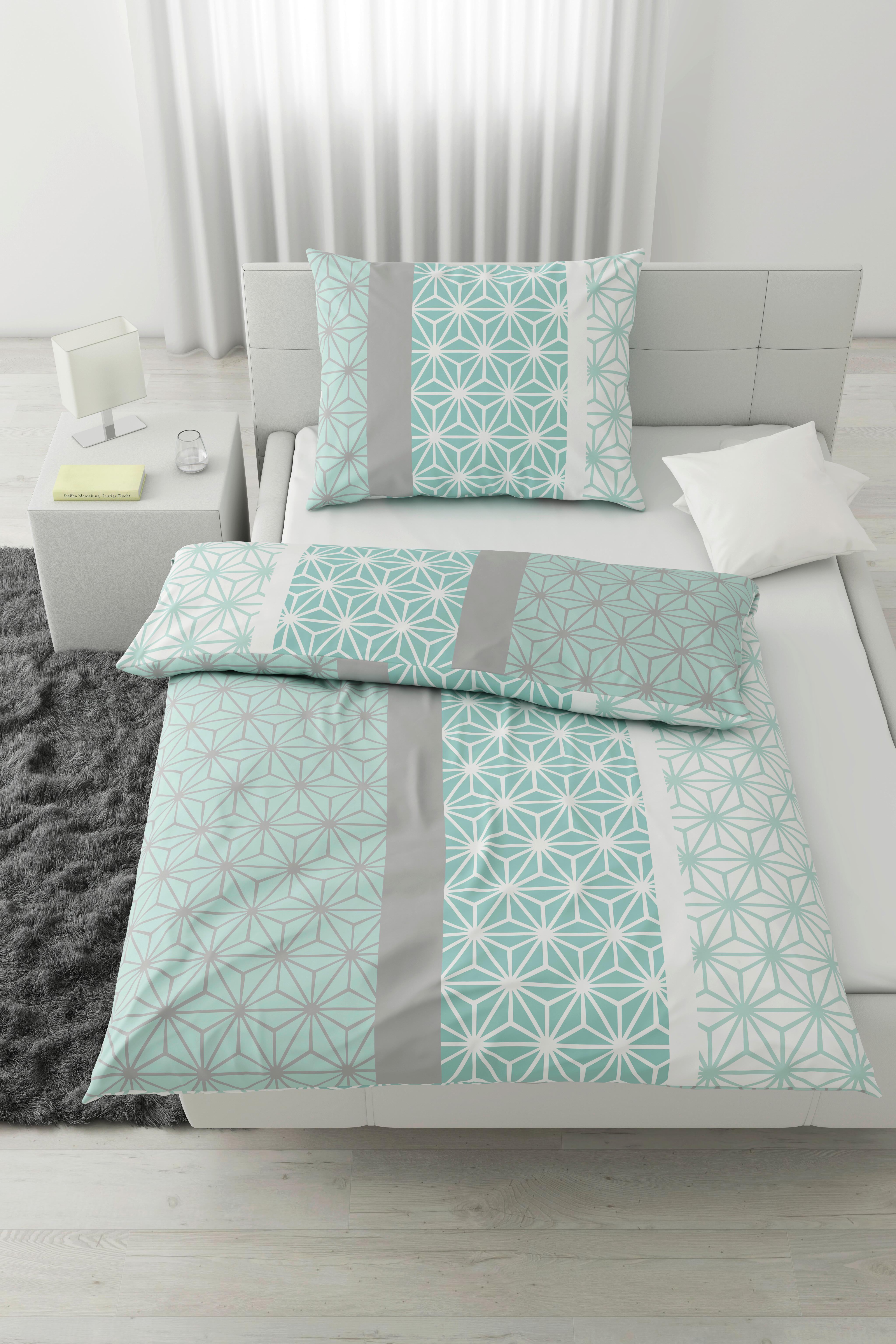 Posteľná Bielizeň Selma, 140/200cm - sivá/biela, Konvenčný, textil (140/200cm) - Based