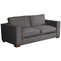 Schlafsofa Texas Grau Cord, B: 203 cm - Dunkelbraun/Grau, Design, Textil (203/85/99cm) - MID.YOU