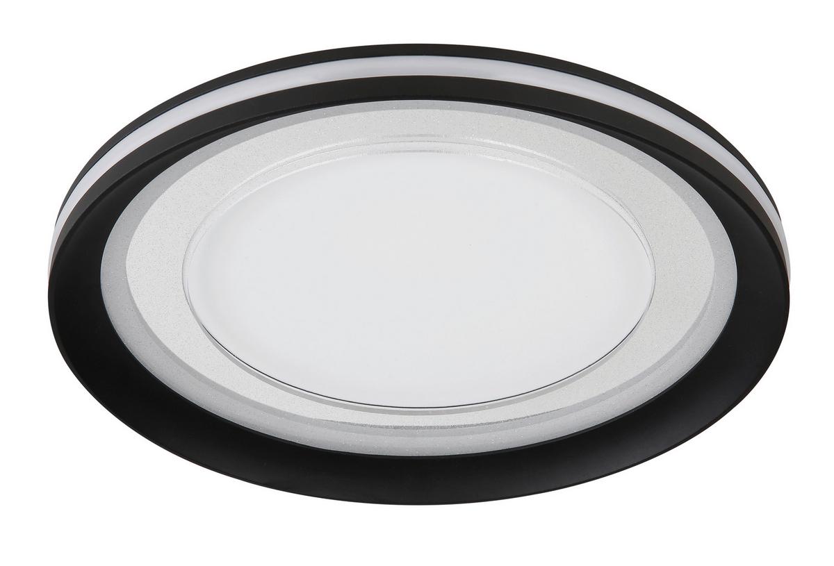 Deckenleuchte 48918-18 - Opal/Schwarz, Basics, Kunststoff/Metall (30/5,5cm) - Globo