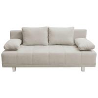 2-Sitzer-Sofa Mit Schlaffunktion Laser Beige - Chromfarben/Beige, Design, Textil (194/77/89cm) - MID.YOU