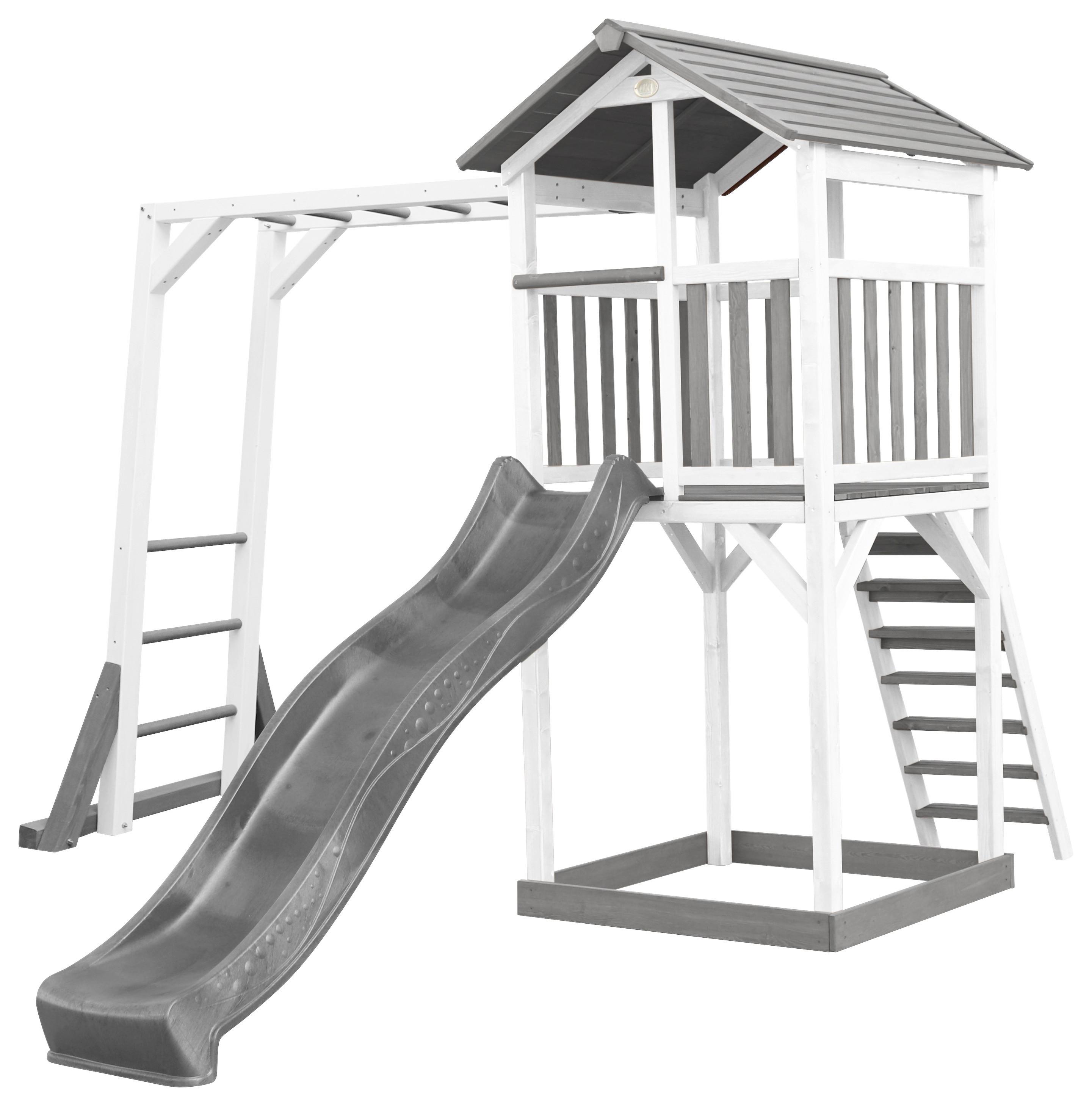 Spielturm A025.130.82 - Blau/Weiß, KONVENTIONELL, Holz (29,5/9,5/218cm) - Ambia Garden