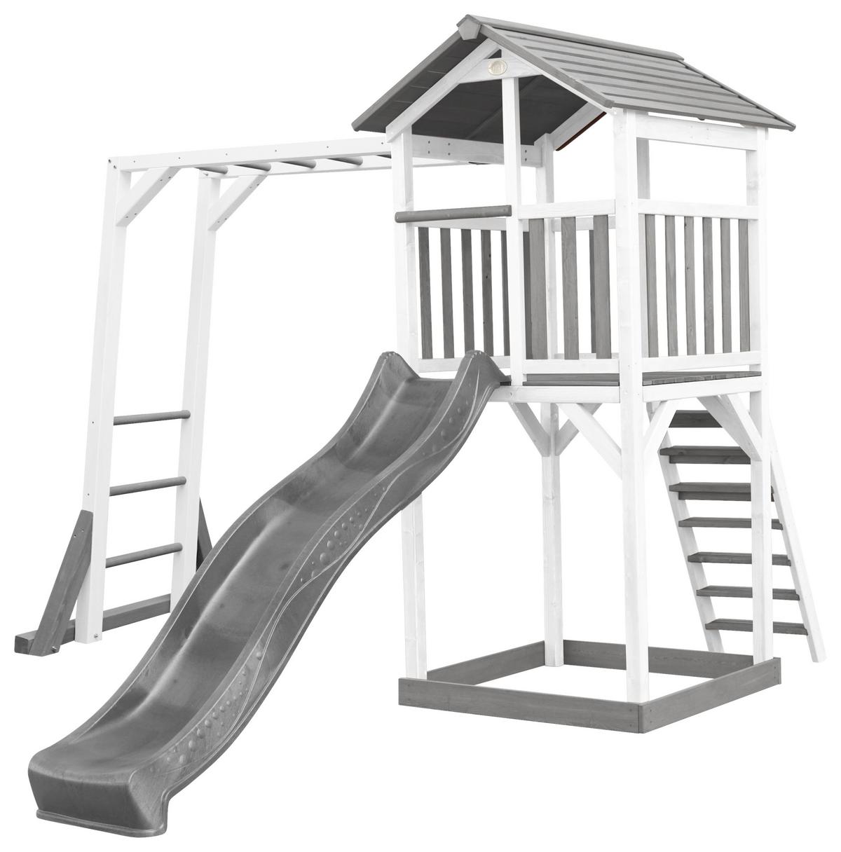 Spielturm A025.130.82 - Blau/Weiß, KONVENTIONELL, Holz (29,5/9,5/218cm) - Ambia Garden