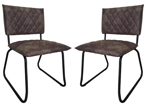 Stuhl-Set 2-Er Set Grau - Schwarz/Grau, Basics, Textil/Metall (51/81/57cm) Stuhl-Set 2-Er Set Grau - Schwarz/Grau, Basics, Textil/Metall (51/81/57cm)