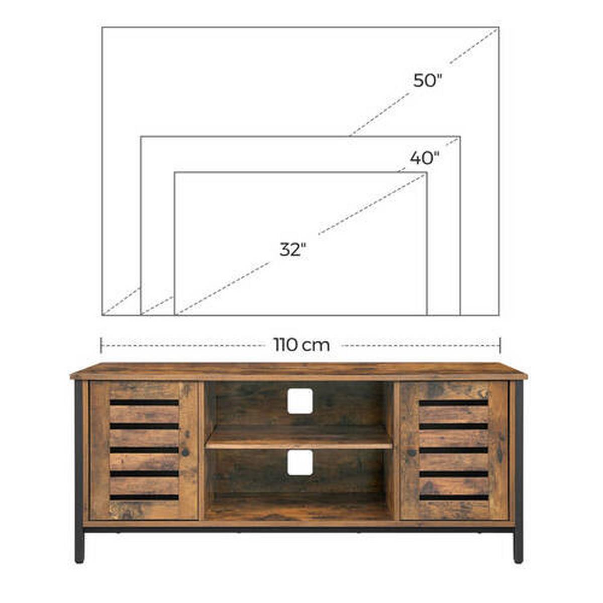 Lowboard B: 110 Cm Braun/schwarz - Schwarz/Braun, Trend, Holzwerkstoff/Metall (110/50/40cm) - Boxxx