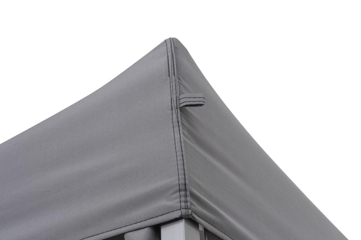 Pavillon L30550 450x300 cm Mit Seitenwände - Grau, KONVENTIONELL, Textil/Metall (450/330/300cm) - Siena Garden