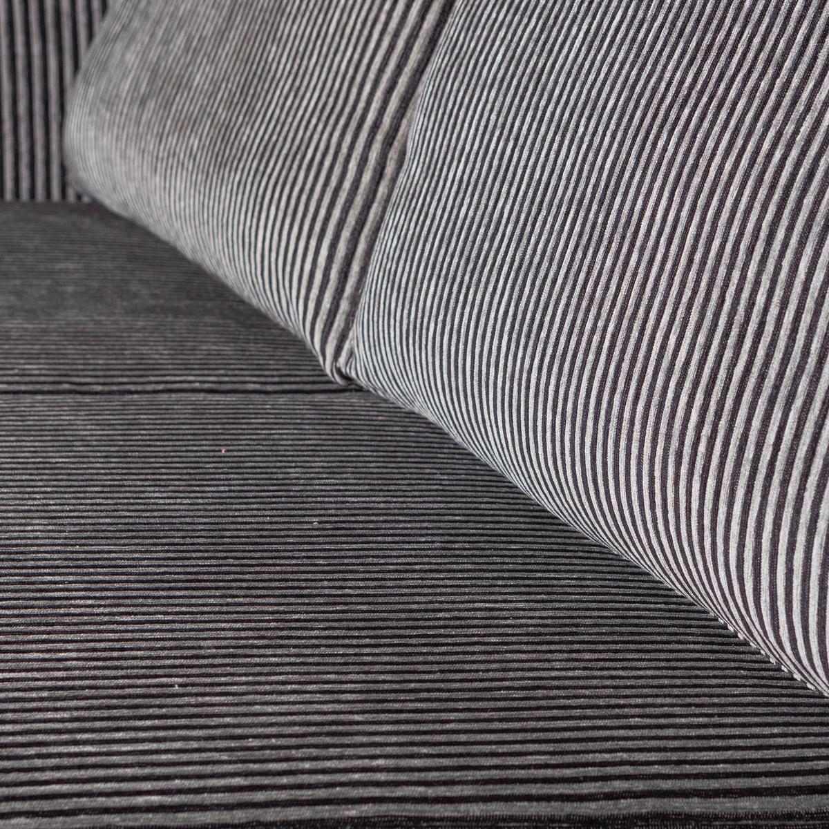 2,5-Sitzer Rodeo Grau, Schwarz B: 190 cm - Schwarz/Grau, Design, Textil (190/85/86cm) - Livetastic