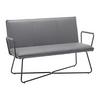 Lavice z koženky Bosco - šedá - šedá/černá, Moderní, kov/dřevo (140/90/62cm) - Bessagi Home