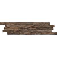 Wandverkleidung Teak Diamond Ancient Brown - Braun, Basics, Holz (61/15/2cm)