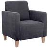 Polstersessel Mit Armlehnen Milla Samt Anthrazit - Anthrazit/Naturfarben, Design, Textil (71/81/70cm) - Max Winzer