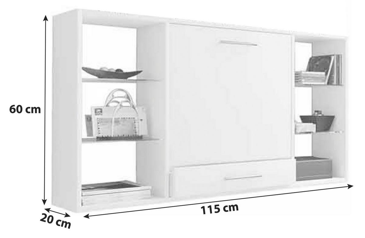 Laptoptisch Klappbar Mit Stauraum B: 115 cm Teala Weiß - Weiß, Basics, Holzwerkstoff (115/20/60cm) - MID.YOU