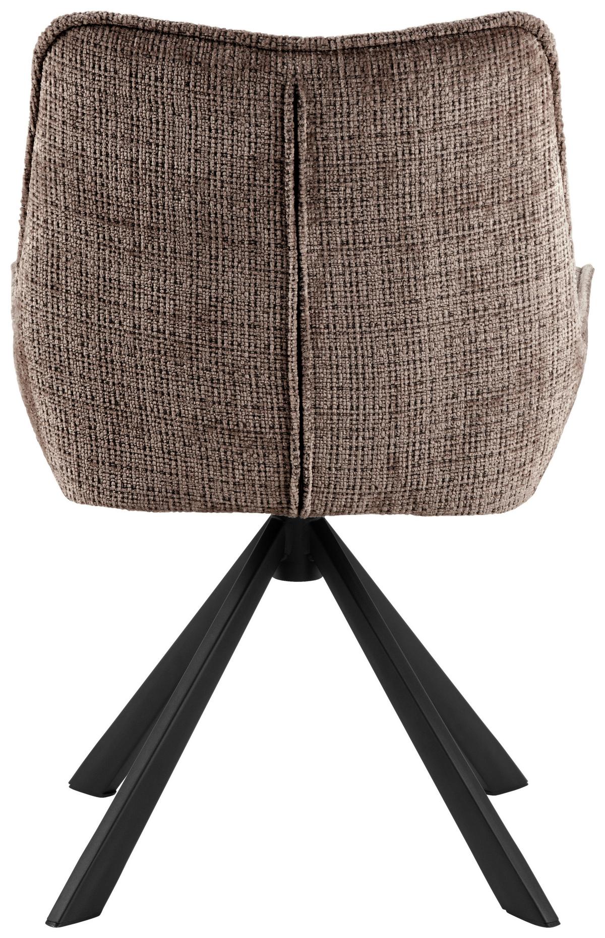 STOLIČKA EDDIE - hnedá/čierna, Trend, kov/textil (59/81/56cm) - MID.YOU