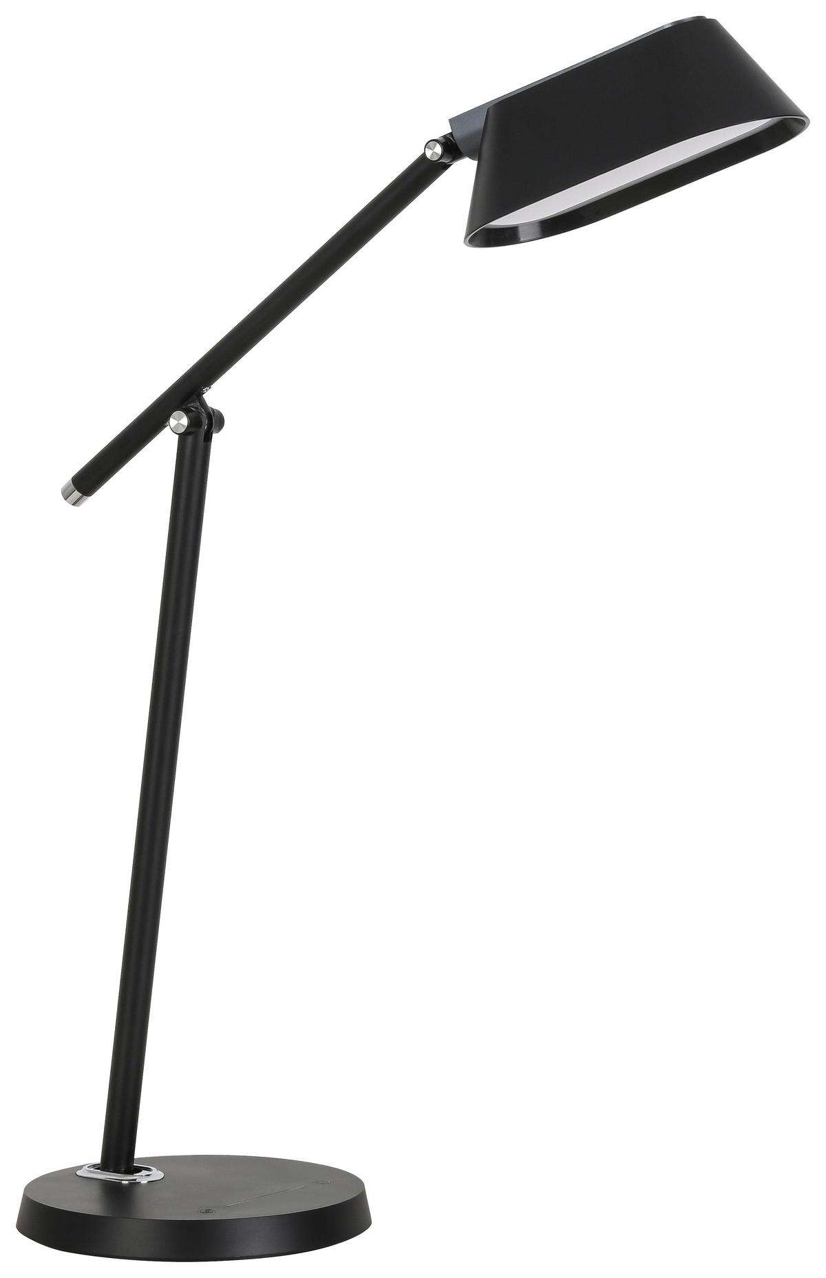 Schreibtischleuchte Christa - Chromfarben/Schwarz, Design, Kunststoff/Metall (46/46/18-79cm) - James Wood