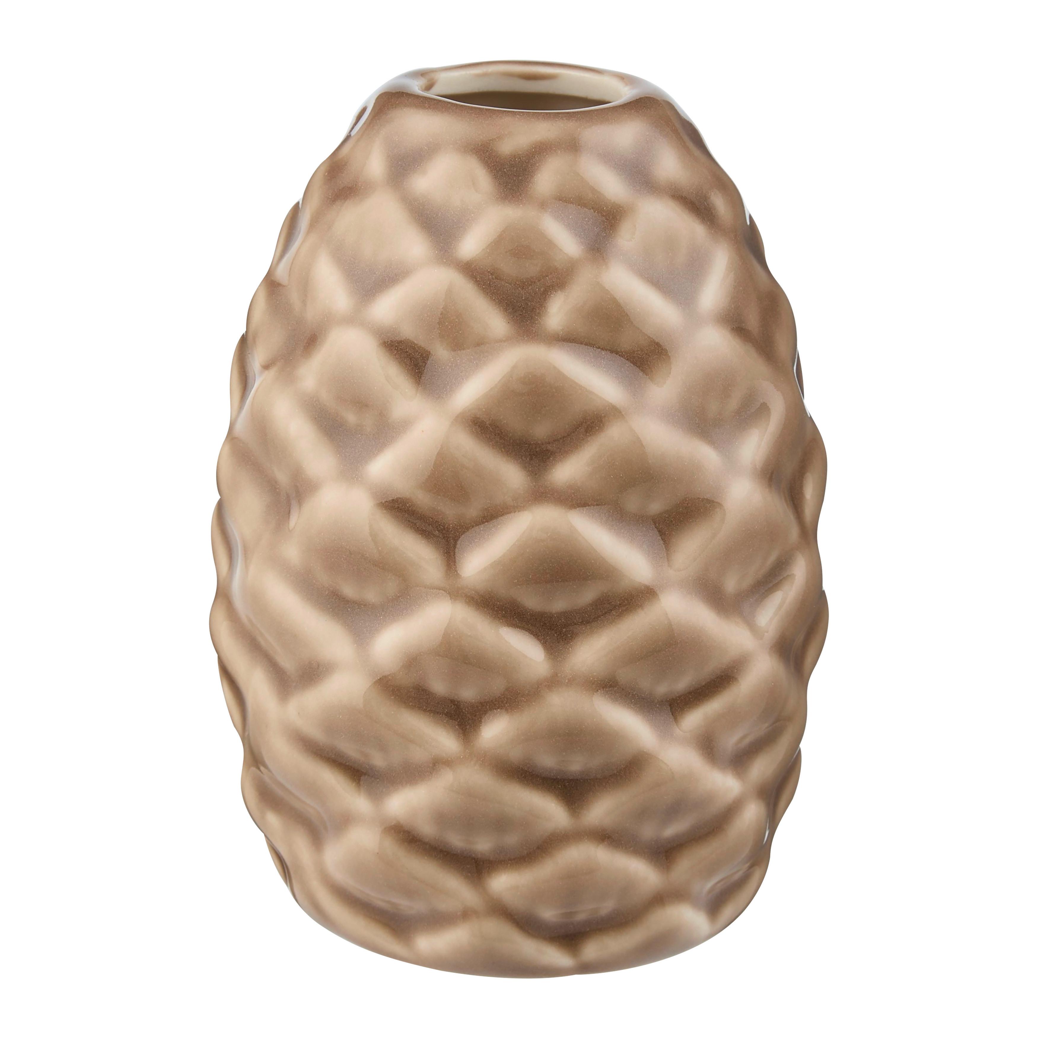 Váza PINECONE - hnědá, Konvenční, keramika (7/10cm) - Mömax