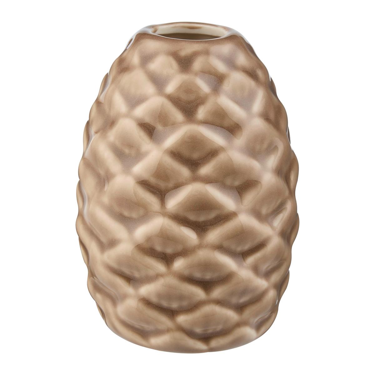 Váza PINECONE - hnedá, Konventionell, keramika (7/10cm) - Mömax