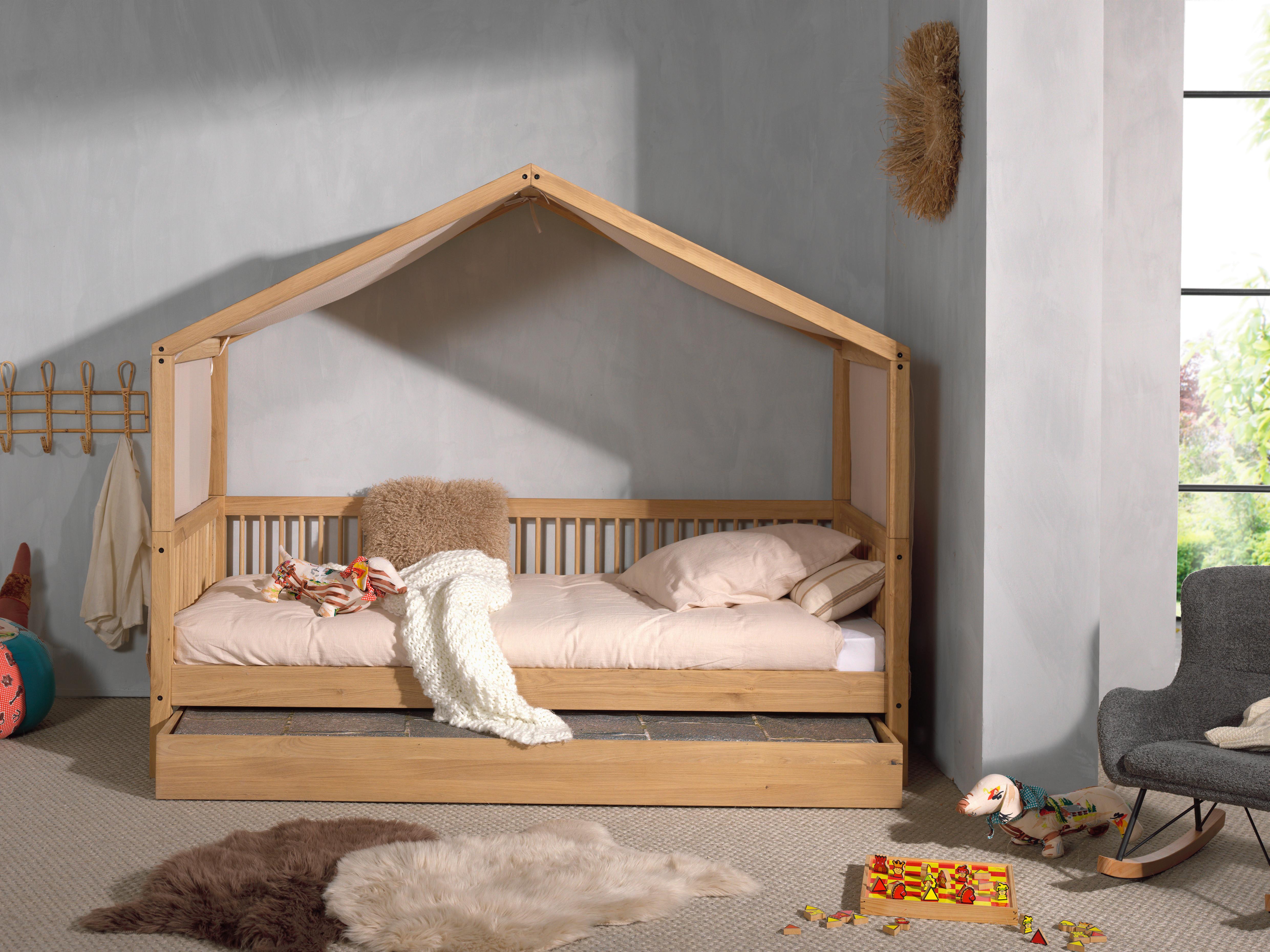Hausbett Forrest Natur-/Eichefarben 90x200cm - Eichefarben/Naturfarben, MODERN, Holz/Holzwerkstoff (90/200cm) - Vipack