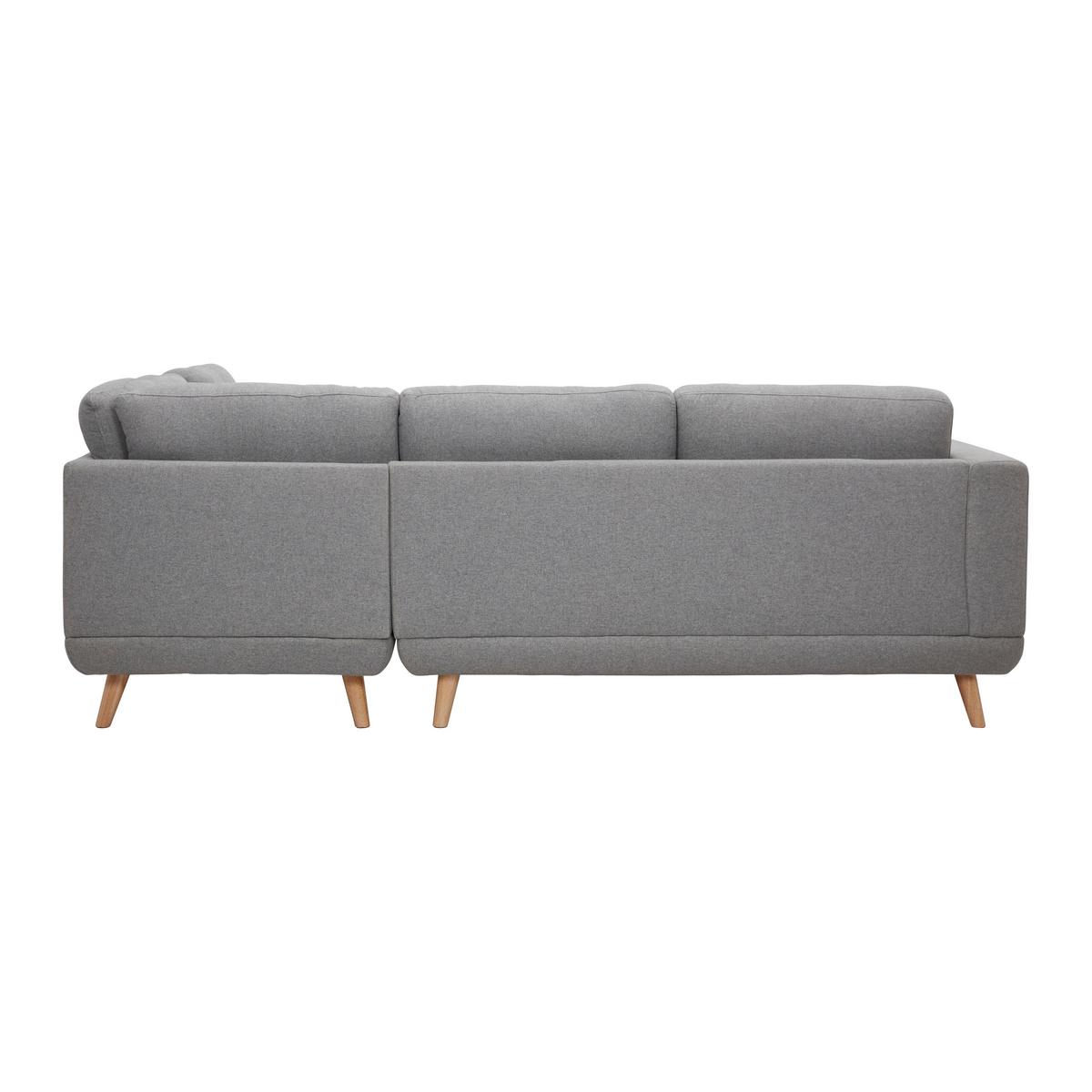 Sedací souprava KYLE šířka 242cm/162cm - šedá/přírodní barvy, Moderní, dřevo/textil (242/88/189cm) - Bessagi Home