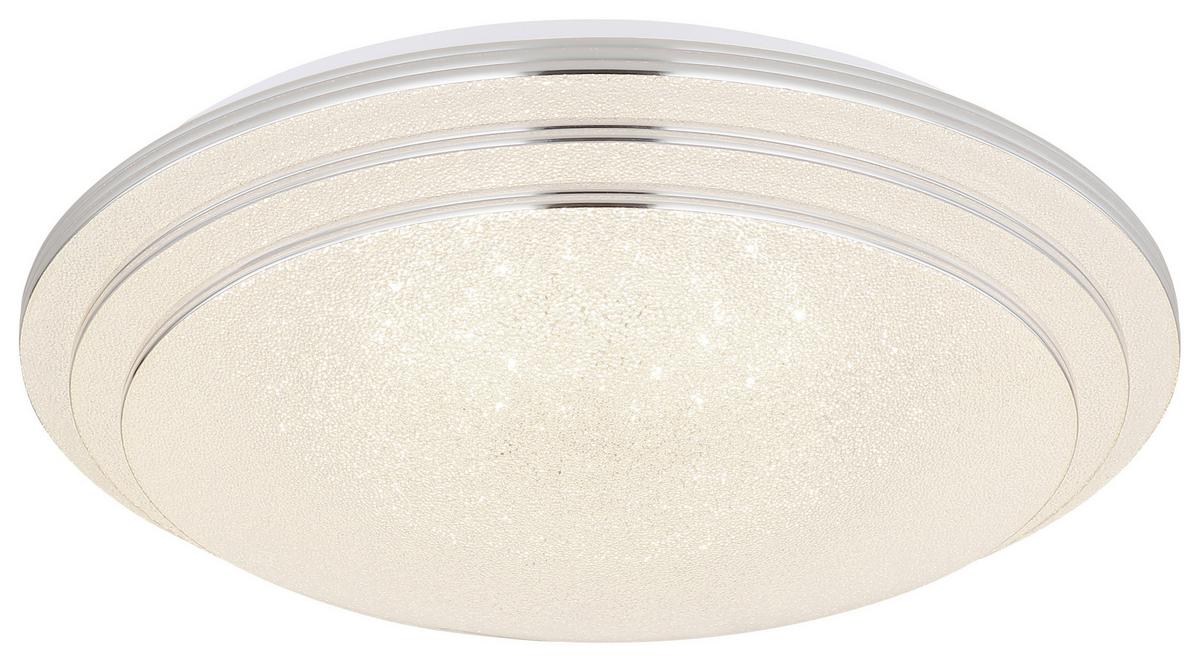 LED-Deckenleuchte Aley Ø 40 cm + Farbwechsler, Fernbedienung - Opal/Weiß, Basics, Kunststoff/Metall (40/9,5cm) - Globo