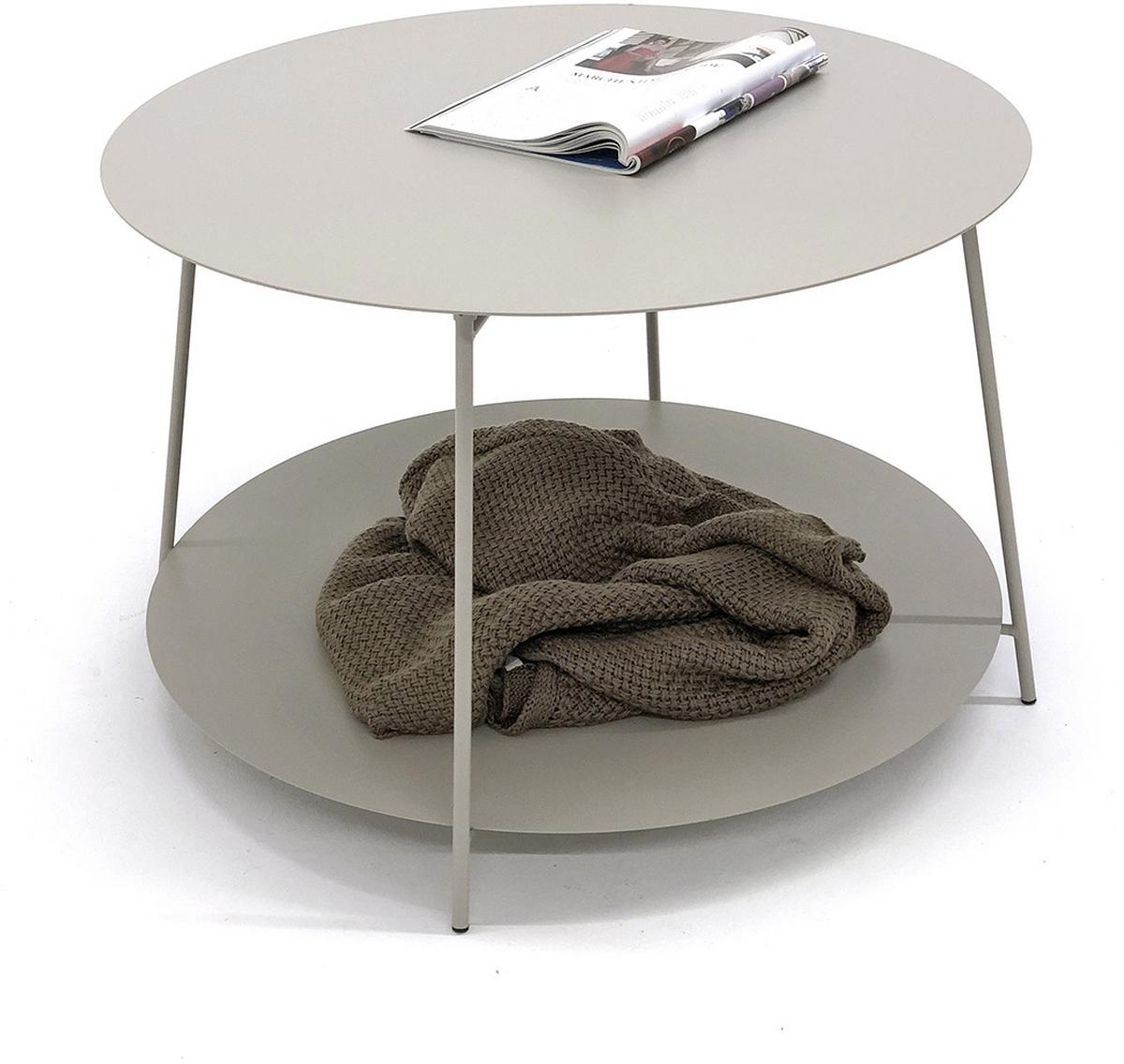 Odkládací stolek Enno 3, barva kašmír, P: 65 cm - kašmírová, Trend, kov (65/40cm)
