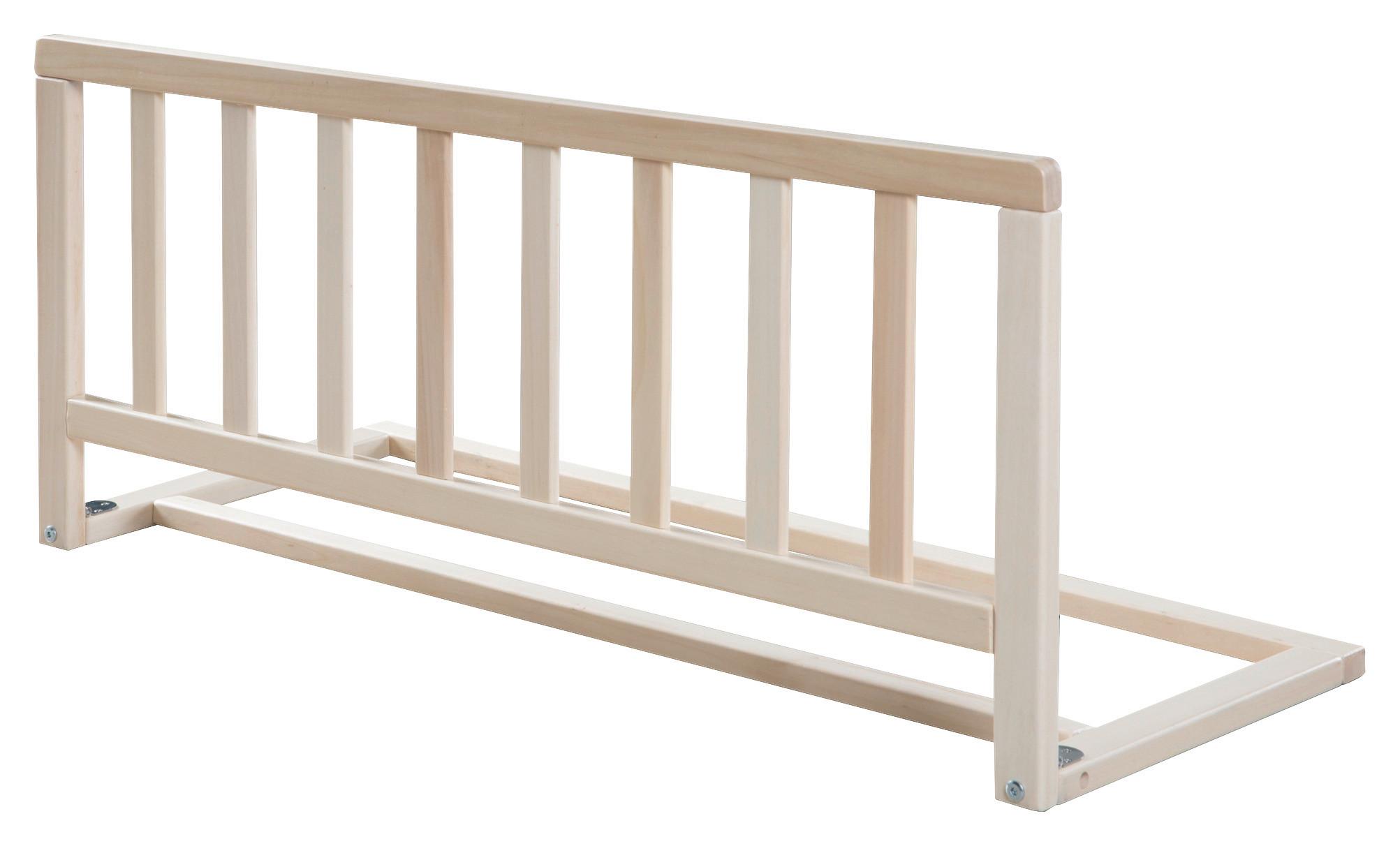 Zábrana na posteľ LUNA drevo buk prírodný - prírodná farba, Romantik / Landhaus, kov/drevo (87.5/38/38cm)