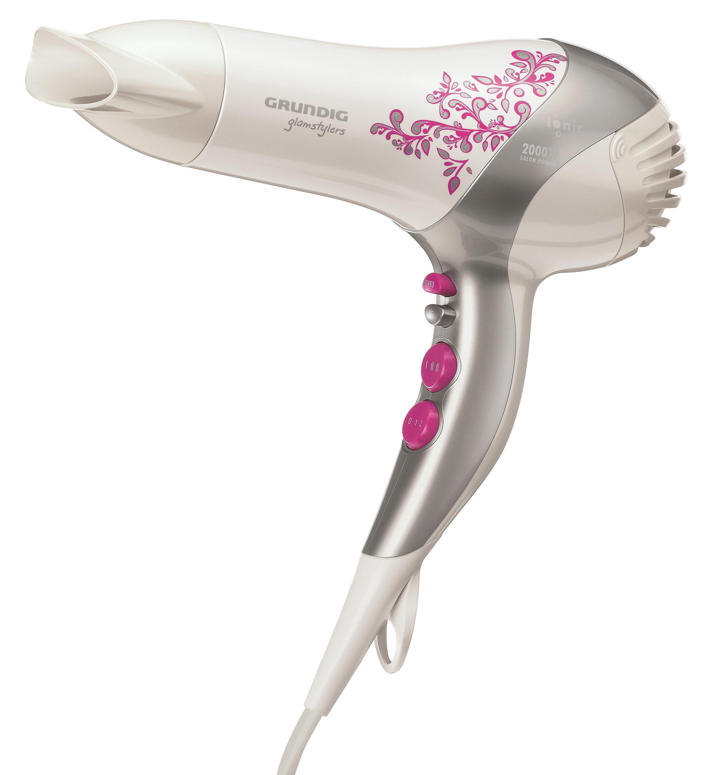 Haartrockner Hd 6862 - Pink/Silberfarben, Basics, Kunststoff - Grundig